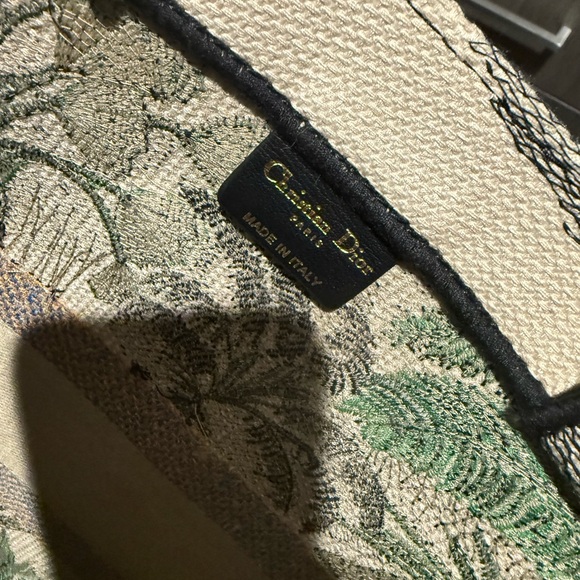 Authentic Christian Dior Book Bag - Green Cream - Picture 4 of 6